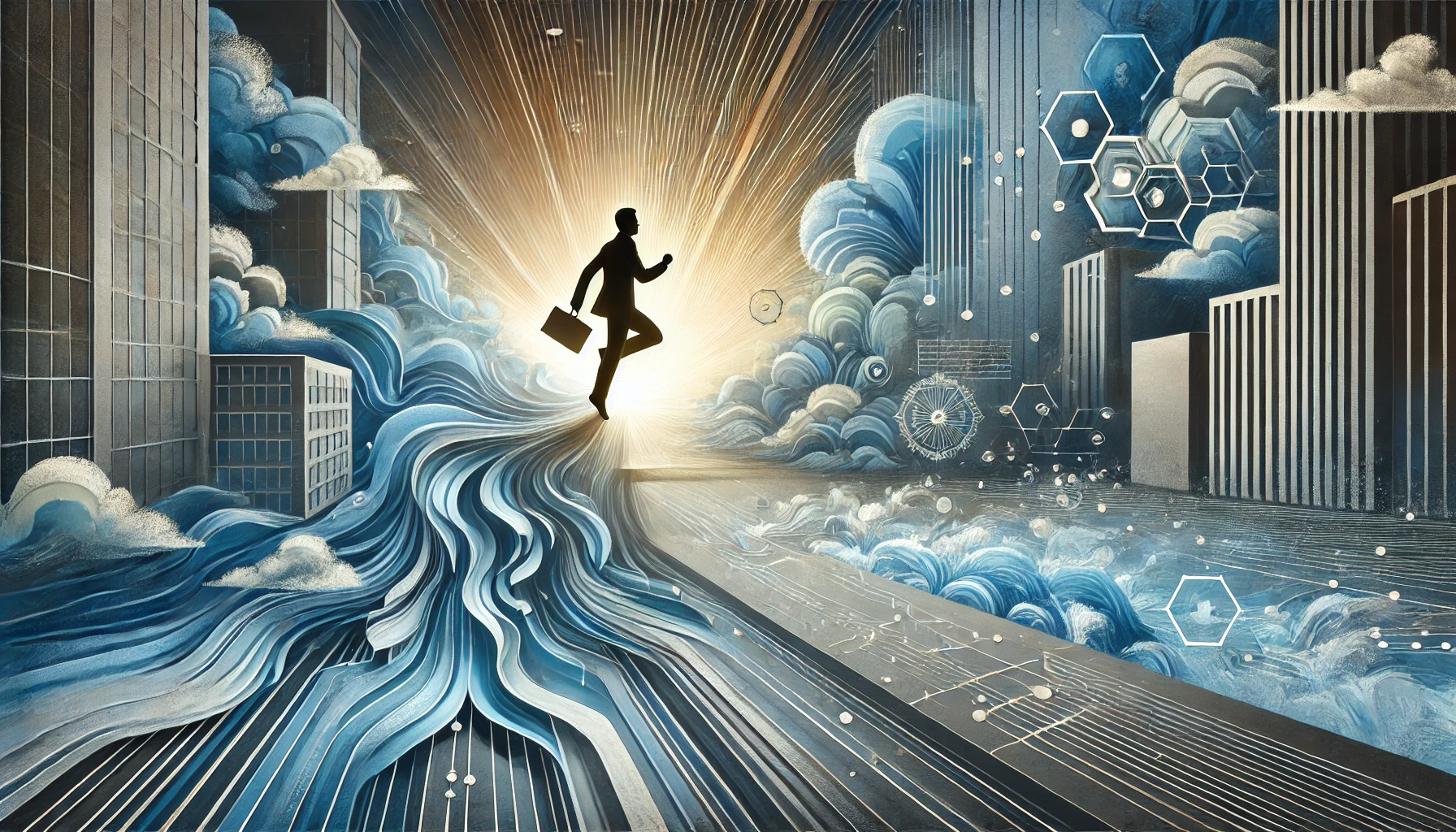 Caricature of a man pivoting career