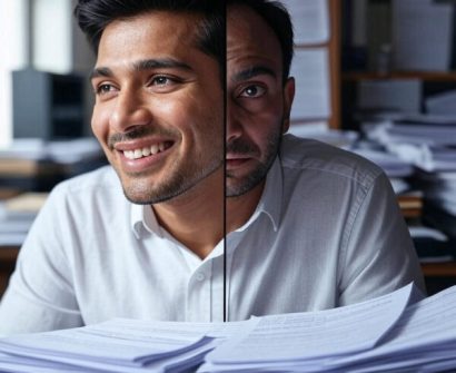 Two faces of Indian professional one before career counselling and other after career counseling